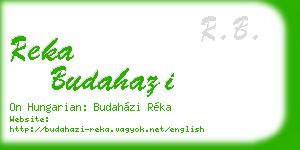 reka budahazi business card